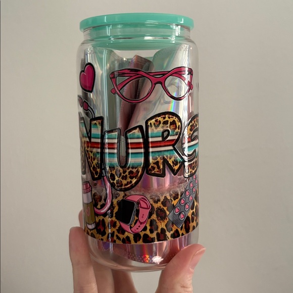 Nurse Themed Tumbler with straw and straw cleaner - Picture 6 of 7